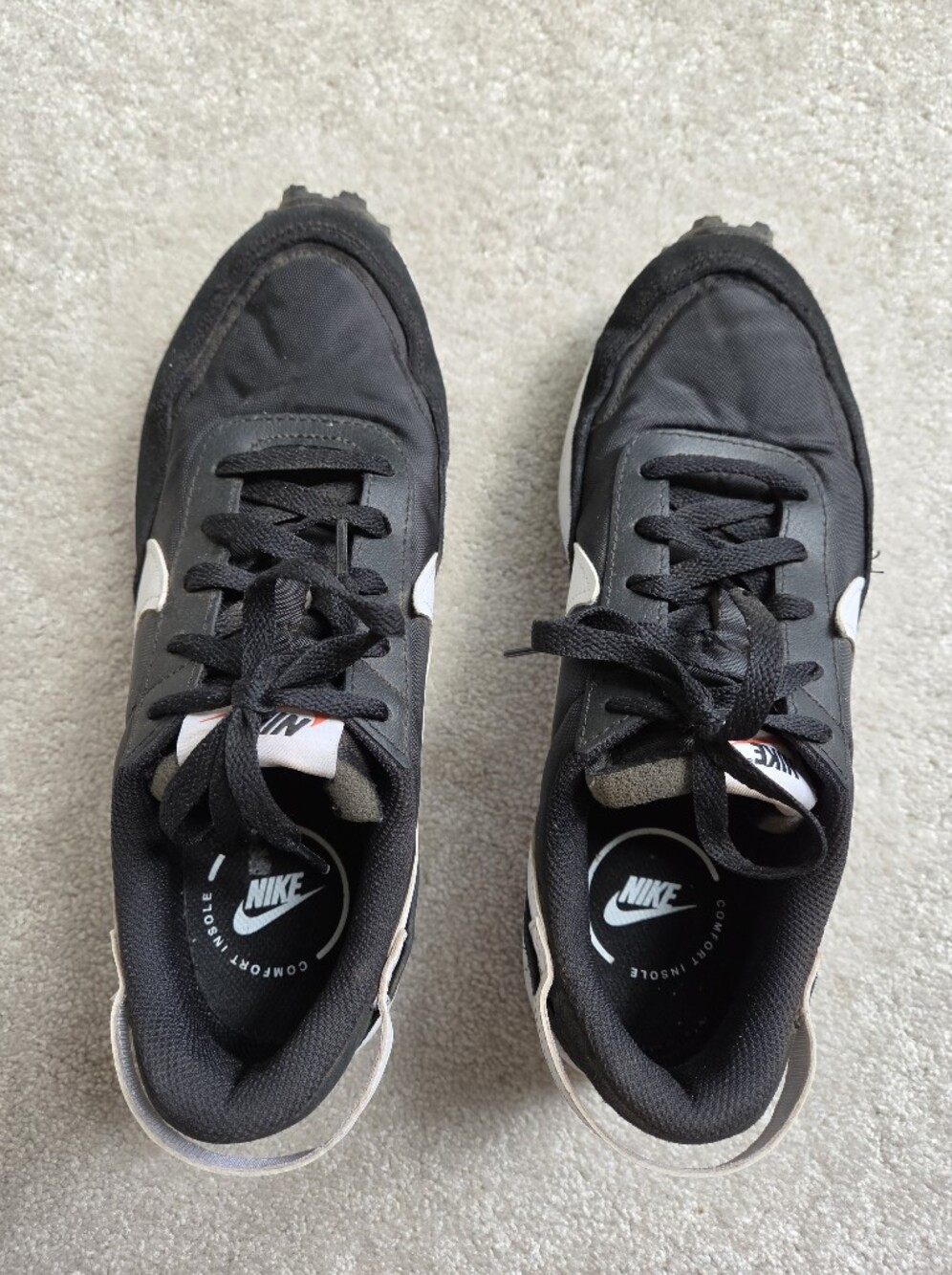 Nike Waffle Debut Women's Black White Sneakers Size 9.5 - Picture 4 of 9